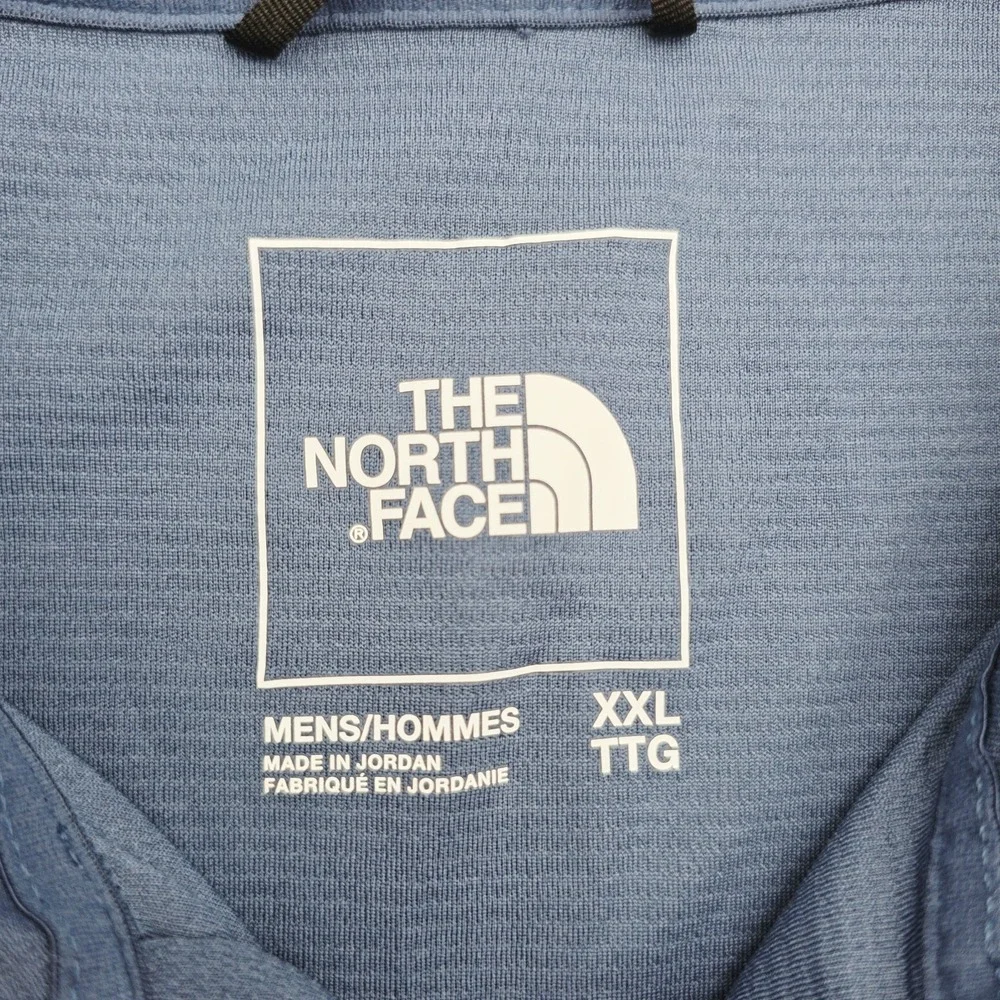The North Face Men Blue 2XL Ambition 1/4 Zip Pullover Lightweight Flashdry Logo